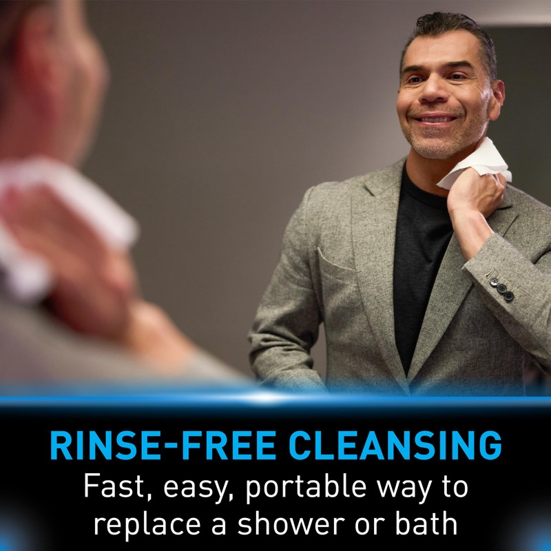 Medline Ignite Mens Body Wet Wipes, Extra Thick 8" x