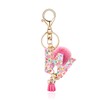 OKAICEN Deep Pink Resin Alphabet Initial Letter Keychain Keyring for