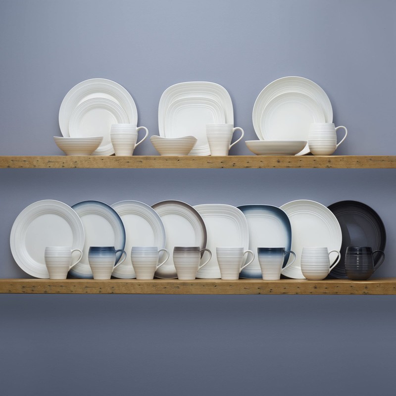 Mikasa Swirl Square 4-Piece Place Setting, Service for 1, Ombre