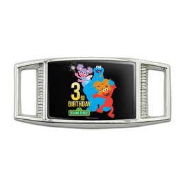 Sesame Street 3rd Birthday Rectangular Shoe Shoelace Shoe Lace Tag Runner Gym Charm Decoration
