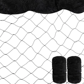 Windyun 2 Pcs Bird Netting Bird Net Chicken Coop 2.4" Mesh Heavy Duty Deer Fence Aviary Net Reusable Fruit Tree Poultry Barrier for Garden Protection Vineyard Against Hawk Squirrel, Black (50' X 100')