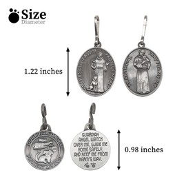 Pet Tags Engraved 2 Packs St Francis of Assisi Cats dogs Medal Pendant Collar Charm Protect My Pet