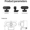 Webcam with Microphone 1080p Full HD 360° Adjustable Plug and