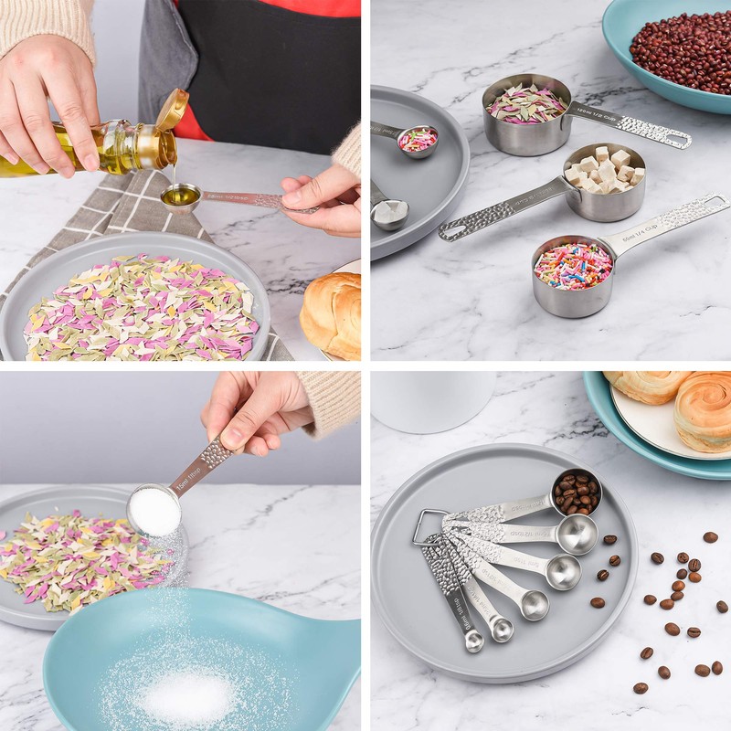 Hotsyang 18/8 Stainless Steel Measuring Cups and Spoons set 14