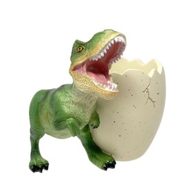 pkpohs Pen Holder, Dinosaur Pen Stand, Small Items, Desk Storage, Objects, Tabletop, Glasses Stand (Green Tyrannosaurus)