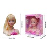 Makeup Pretend Playset for Children 17Pcs Hairdressing Styling Head Doll