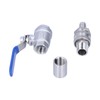 Weldless Kettle Valve Kit 1/2in BSP Ball Valve Quick Connector