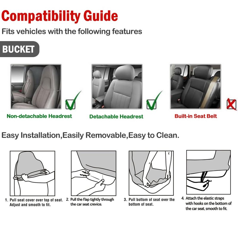 uxcell Universal Soft Blanket Bucket Seat Cover Mat for Car