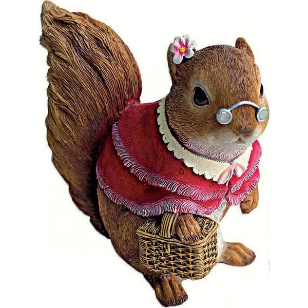 Design Toscano QM24685000 Grandmother Squirrel Statue, full color