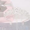 AMCAMI Silver Birthday Crowns for Women Birthday Sash for Women