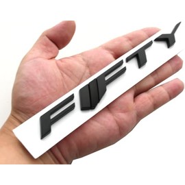 2pcs Fifty Emblems 3D Badge Letter Nameplate 2017-2018 6th Gen Replacement Origianl Size (Matte)