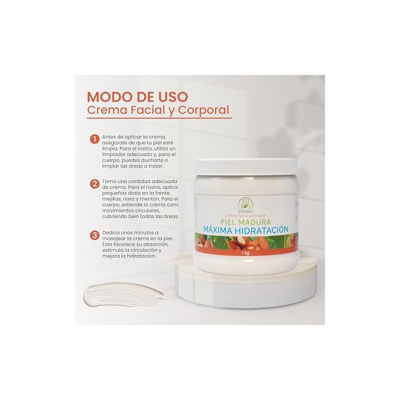 Productos Mart Mexico Crema Facial Antiedad Piel Madura (1 Kilo)