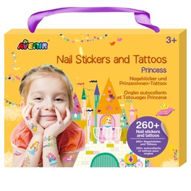 Creative Set Nail Stickers & Tattoos Princess Temporary Stickers for Children Aged 3+