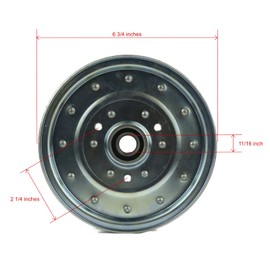 The ROP Shop | (Pack of 2) Flat Idler Pulleys for Toro & Exmark 1633109, 1164667, 1267685 Mower
