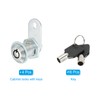 PATIKIL 4pcs 1"(25mm) Key Arrival Cam Lock Cylinder Zinc Alloy