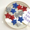 6Pcs 4th of July Hair Clips, Glitter American Flag Patriotic