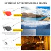 KAPVOE Polarised Cycling Glasses Men Women Sunglasses 3 Interchangeable Lenses