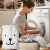 OCCOUMR Pack of 2 Cotton Laundry Bags with Practical Drawstring