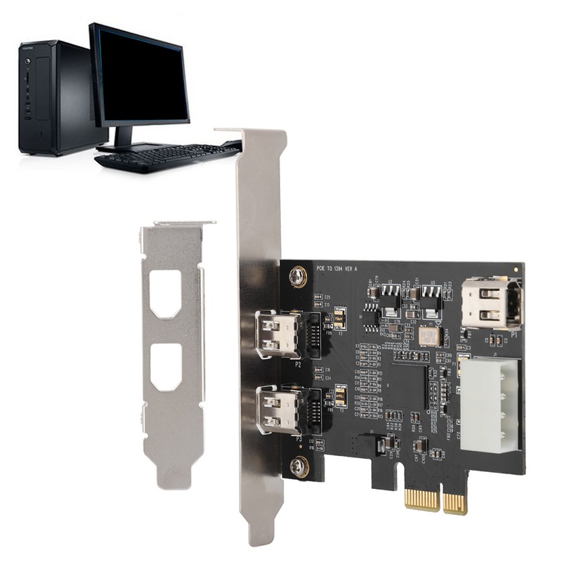 PCI -E 1X to 3-port 1394A (2 out of 1)