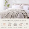 RUIKASI Fleece Throw Blanket for Sofa - Single Fluffy Beige