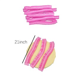 RUITASA Non Woven Shower Caps, 100PCS Bathing Hat Dust Cap, Bouffant Hair Nets, Hair Net Cap For Women Kitchen Use, Hotels, Restaurant and Hair Salon(Pink)