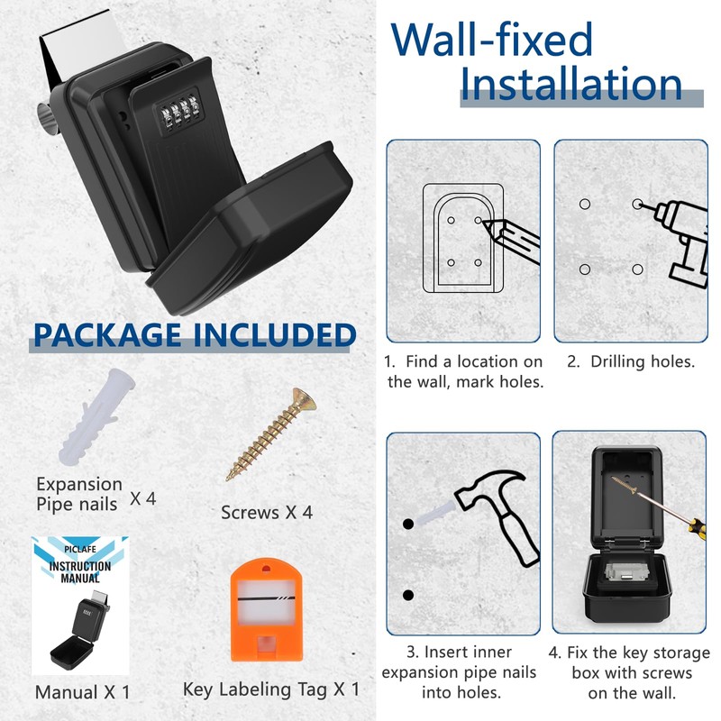 Piclafe Car Window Lock Box for Turo, Car Key Lock