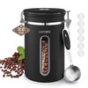 Coffee Canisters with Window,Scoop and Airtight Lid Stainless Steel Kitchen