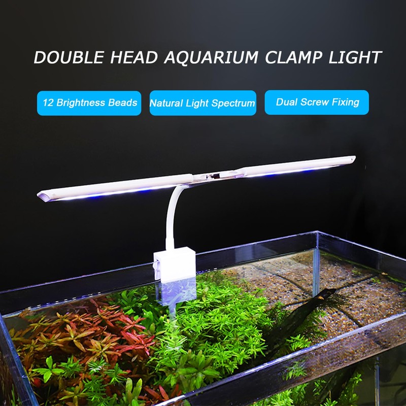 LED Aquarium Light Full Spectrum Clip Fish Tank Light Plants