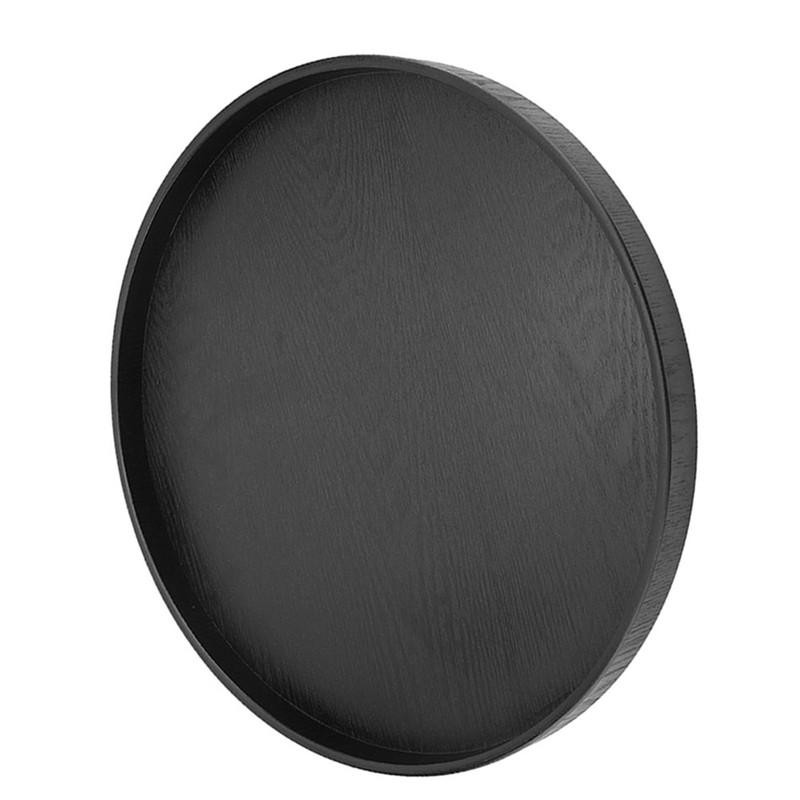 Round Shape Solid Wood Tea Coffee Snack Food Meals Serving