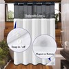 Gibelle Long Shower Curtain 72x80, Waffle Weave Bathroom Shower Curtain