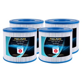 POOLPURE Summer Escapes Replacement Pool & Spa Filter for Type D, Summer Waves P57100102, P57000104 (4 PACK)