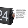 Greensen Retro Flip-Down Clock with Black Walnut Base Mechanical Car