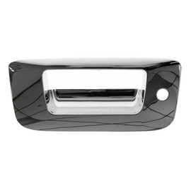KHFAXTYK Tailgate Handle Bezel w/Keyhole All Chrome for Chevy for Silverado 1500 07-13 for Silverado 2500HD/3500HD 07-14,for GMC for Sierra 1500 07-13 for Sierra 2500HD/3500HD 07-14 Rear