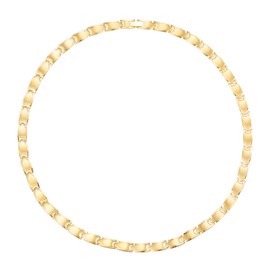 HyyMe Germanium Necklace, 50 Grains, Pure Titanium, Static Removing Goods, Popular, High Purity Germanium Grains, Sports Necklace, Stylish, Simple Accessory, Exclusive Box, Commemorative, Birthday and Valentine's Day Gift, Men's (Gold)