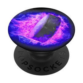 Purple, Ice Hockey, Flaming Hockey Puck, Fire, Cool