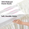 RIMELA Warm White Bed Valance Sheet King Elasticized Bed Skirt
