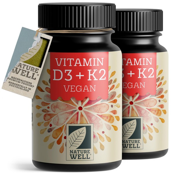NatureWell Vitamin D3 K2 VEGAN - 360 tablets with 5000