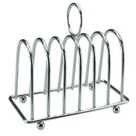 ETL Chrome Plated Toast Rack Organiser, Stainless Steel, Metal, 19 cm