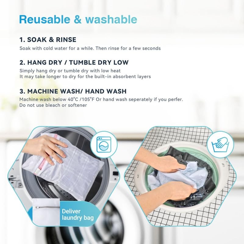 Incontinence Underwear for Men Washable 2 Pack Mens Leakproof Underwear