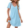 OFEEFAN Women's Summer Dresses Short Sleeve T Shirts Dress Casual