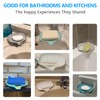 3 Pack Silicone Soap Dish with Drain, Bar Soap Holder
