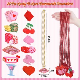 Ferreve 36 Pcs Beaded Necklaces Bulk 12 Styles Sign Necklaces for Birthday Party Favors Supplies (Cute)