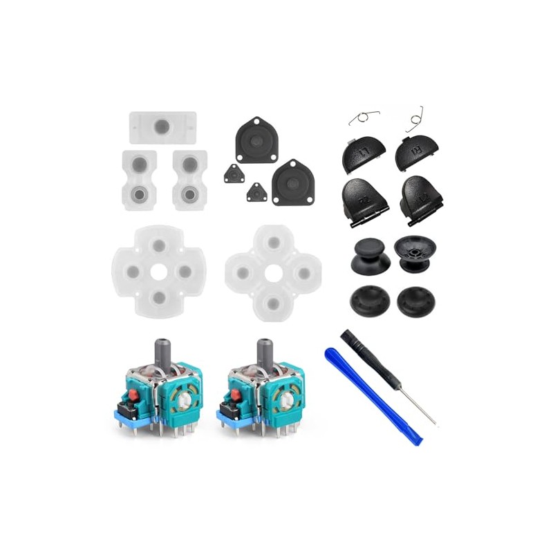 21Pcs Dualshock Accessories Repair Replacement Compatible with P S-4 for