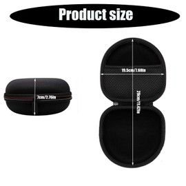 Hard Eva Headphone Case for Beats Headphones, 7.6" x 11.5", Black with Mesh Pocket and Soft Plush Lining