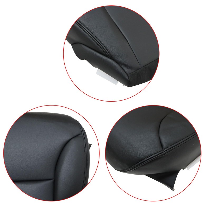 NLQR Driver Bottom Non-Perforated Microfiber Leather Seat Cover Compatible with