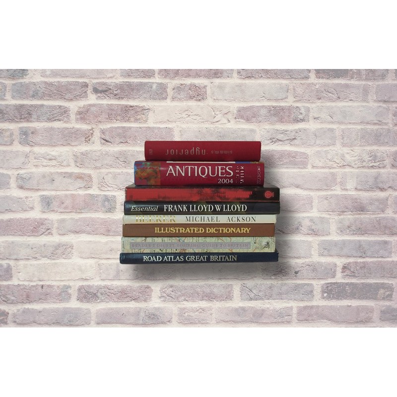 Galleksa Invisible Concealed Floating Metal Bookshelf Wall Mounted Storage for