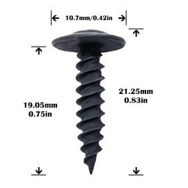 Bopowo #8×3/4 Black Wood Screws 100(PCS) Black Phillips Modified Truss Head Screws,High Hardness Drywall Screws, Coarse Thread,Quick Metal Self Tapping Screws