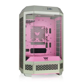 Thermaltake Tower 300 Summer Edition Matcha Plum Micro-ATX Case; 2x140mm CT Fan Included; Supports Up to 420mm Radiator; Horizontal Display Capable; CA-1Y4-00SJWN-00; 3 Year Warranty