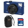 Minolta MND25 Digital Camera, 48 MP Autofocus, 4K Ultra HD Camera with Selfie Mirror & 32GB SD Card, Blue, Bundle with Slinger Camera Bag (Blue)