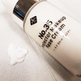 Magnolia Orchid NO.35 Protector Makeup Base Cream for All Skin Types, 3.14 Fl. Oz./100 ml (White)